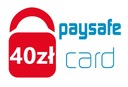 PaySafeCard 40 zł PSC Kod PIN Karta (20zł + 20zł) Wersja cyfrowa