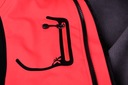 Dámska prechodná softshellová bunda s kapucňou s membránou červená 307 M Kapucňa s kapucňou