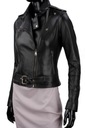 Čierna Ramoneska Dámska kožená bunda najvyššej kvality DORJAN JUD450 L Kód výrobcu JUD450