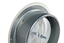 АНЕМОСТАТ металлический вытяжной, круглый, белая вытяжная решетка 125 мм + РАМА
