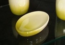 Perlová mydelnička z keramiky do kúpeľne 1379 Farba biela odtiene žltej a zlatej iná