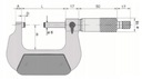 Vonkajší mikrometer nónius 0-25 /0,01 DIN 863 Kód výrobcu 5664