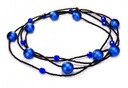 Ожерелье Kiara из бисера, длинный синий модный шарик