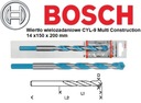 Bosch Viacúčelový vrták CYL-9 14mm 150x200mm 1ks 2 608 588 205 Typ montáže cylindrický