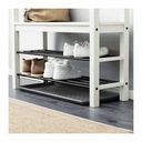 IKEA BAGGMUCK Podložka na topánky, dovnútra/vonku, šedá, 71x35 cm Farba nábytku čierna