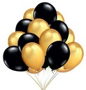 Воздушные шары черно-золотые большие профессиональный микс 50 шт.
