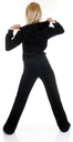 Женские черные велюровые спортивные костюмы, женский спортивный костюм 4XL