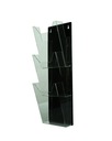 Подвесной карман для листовок 3 x A4 Plexi Black v