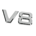 ХРОМИРОВАННАЯ ЭМБЛЕМА ЛОГОТИП 3D НАКЛЕЙКА V8 ОЧЕНЬ БОЛЬШОЙ ГРУЗОВИК