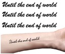 Водная Татуировка Цитата Надпись До конца света 12
