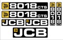JCB 8018 CTS + пиктограммы наклейки - рамки труб