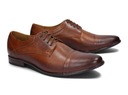 Мужские деловые туфли коричневые из натуральной кожи W-18, размер 42