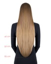 Prírodné vlasy pripevnené na nano krúžky 40cm 0,6g 20 kusov - farba '60 Dĺžka vlasov 40 cm