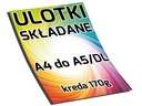 ULOTKI FOLDERY SKŁADANE A4 DO A5 DL 2000 szt. 170g