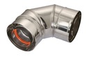 КОЛЕНО 80/125 90 КОНДЕНСАЦИОННЫЙ ГАЗОВЫЙ ДЫМОХОД TURBO SPS