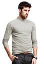 Элегантный тонкий мужской свитер, классическая гладкая полуводолазка N02 XL, серый