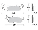 TRW MCB804SI KH446 SABOTS DE FREIN DE FREIN POUR YAMAHA YFM 550 700 GRIZZLY photo 1 - milautoparts-fr.ukrlive.com