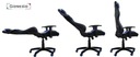 HERNÁ kancelárska stolička hráča čierno modrá Hĺbka nábytku 80 cm