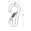 Karabína pozinkovaná so zabezp. 6mm 1 ks Kód výrobcu KZ6