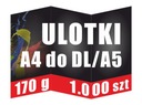 Листовки А4 на меле DL 3xDL 170г 1000шт Офсет