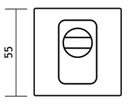 Štvorcová rozeta WC zámok antická mosadz VDS Kód výrobcu 39-0135