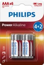 POWER ALKALINE LR3 Philips blister /4+2/ Značka Philips