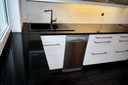 Кухонная столешница для ванной комнаты, черный, белый камень, гранитный конгломерат