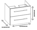 KÚPEĽŇOVÁ SKRINKA POD UMÝVADLO 60 CM | DOSKA ČIERNA MAT | MDF LAK Typ pod umývadlo