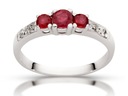 Zásnubný prsteň Brilianty a rubíny 585 w24h Značka ABGOLD