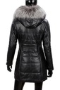 Dámsky kožený kabát Zimný DORJAN ANGK450 L Kapucňa s kapucňou