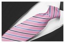 Жаккардовый галстук в полоску из МИКРОФИБРЫ Розовый g63