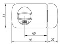 Zámok na dvere dlažbový 60mm TRB hnedý Dĺžka (mm) 95