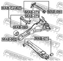 BLOCAGE SILENCIEUX ARRIÈRE TRACTION FEBEST MAB-079 photo 8 - milautoparts-fr.ukrlive.com