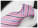 Жаккардовый галстук в полоску из МИКРОФИБРЫ Розовый g63