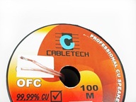 przewód kabel głośnikowy 2 x 1,00 miedziany OFC