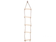 GIGI TOYS Rebrík s drevenými tyčami 5 stupňov