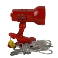 Stolná lampa školská lampa s klipom E14 červená