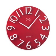 Nástenné hodiny červené malinové JVD 3D EFEKT AKO DARČEK