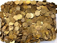 Poľské obehové mince 1 2 5 centov - sada 1 KG Kilogram - MIX zmes