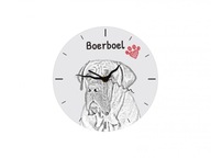 Boerboel Stojace hodiny s grafikou, MDF