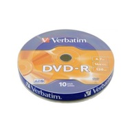 VERBATIM DVD-R 4,7GB 16x 10 sztuk AZO promocja!!!