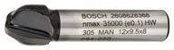 Bosch Fréza 6 mm na drážky šírka 25,4 mm HM