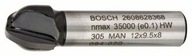 Bosch Fréza 8 mm do drážok šírka 12,7 mm HM CT