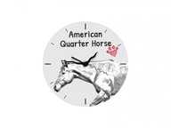 Kôň Quarter Horse Stojace hodiny s grafikou, MDF