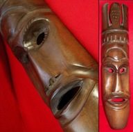 drewniana maska duza afryka afrykanska moai thor