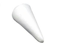 Polystyrenový kužel z polystyrenu 1 kus 14 cm 14cm vánoční stromek na zdobení