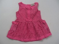 KORONKOWA różowa sukienka kieszonki NEXT r.74