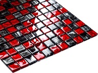 Sklenená mozaika čierno-červená RED TIGER ENGLASS