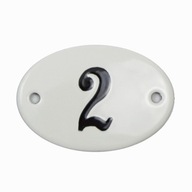 Tabuľa, oválne číslo na dvere 4x6cm, ľubovoľné číslo/farba Trhovisko