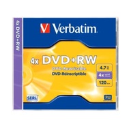 VERBATIM DVD+RW 4,7GB 4X jewel case 1 sztuka SERL